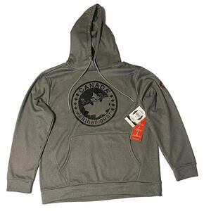 Canada Weather Gear Men's Logo Pullover Hoodie Gray Size Large NWT